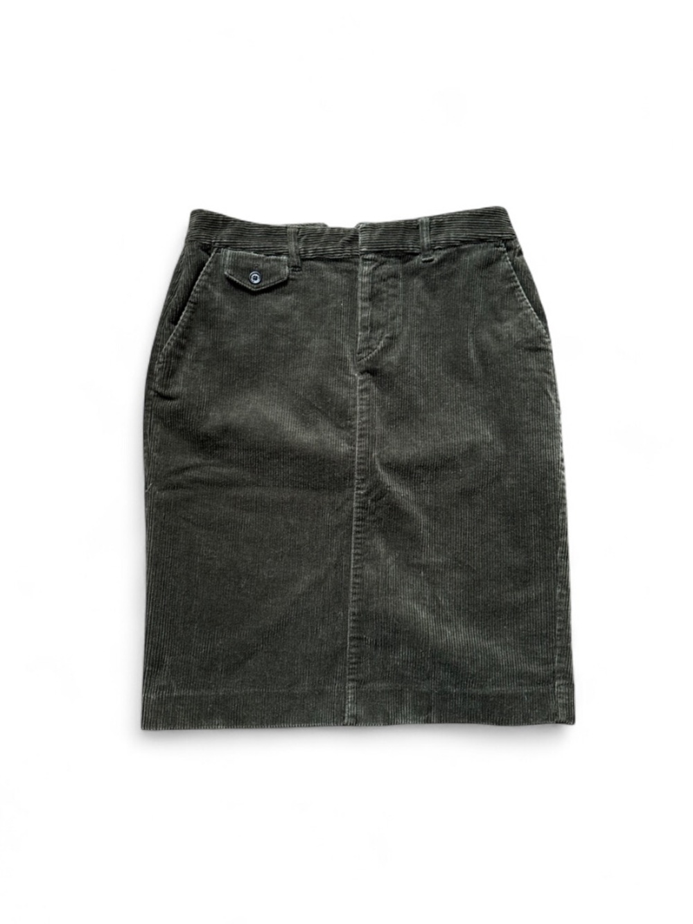 Ralph Lauren Olive Green Corduroy Pencil Skirt